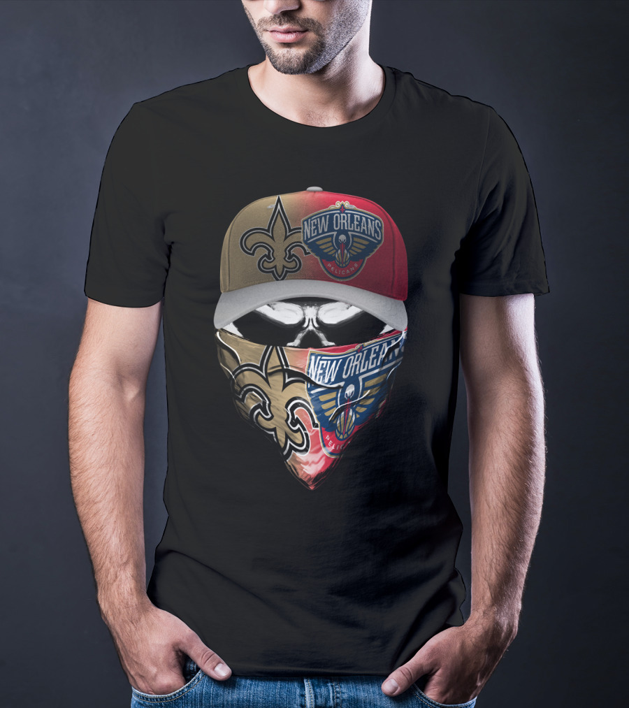 New Orleans Saints And Pelicans Skum 108 Fan Gear T-Shirt