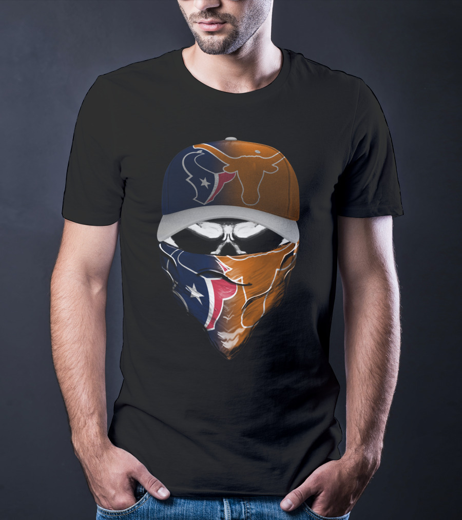 Houston Texans Longhorns Crossover Football Fan Gear T-Shirt