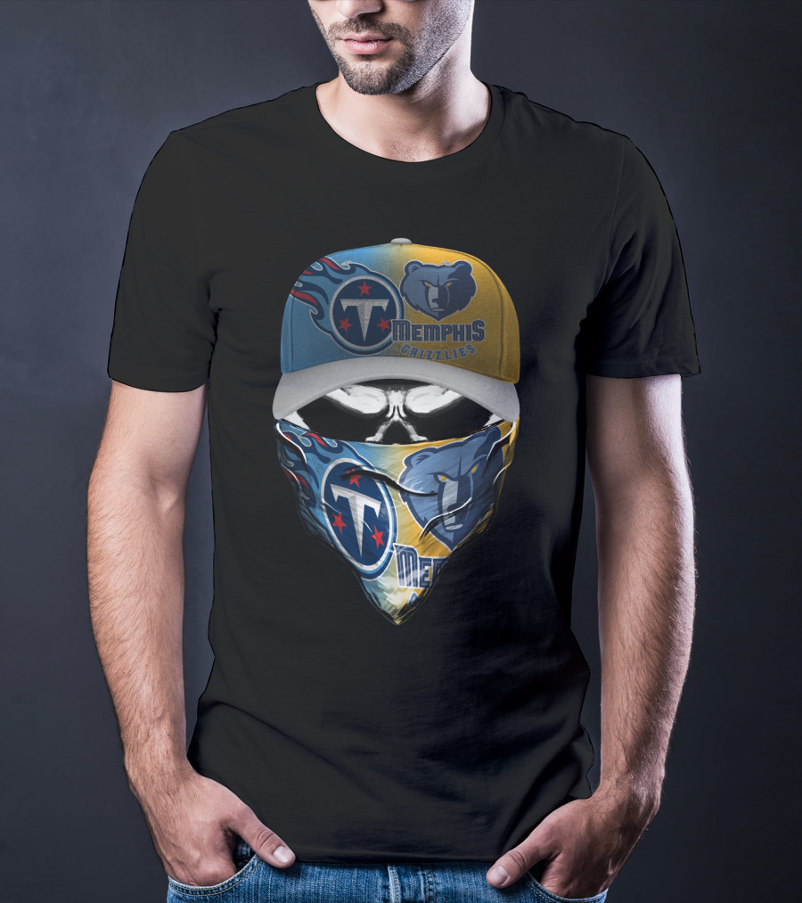 Memphis Grizzlies Tennessee Titans Fan Gear Skum 128 T-Shirt