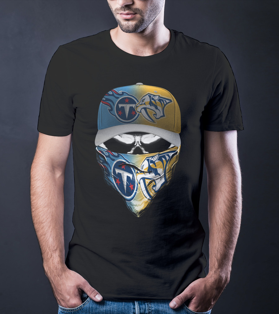 Tennessee Titans Nashville Predators Sports Fanatic Bandana Cap T-Shirt