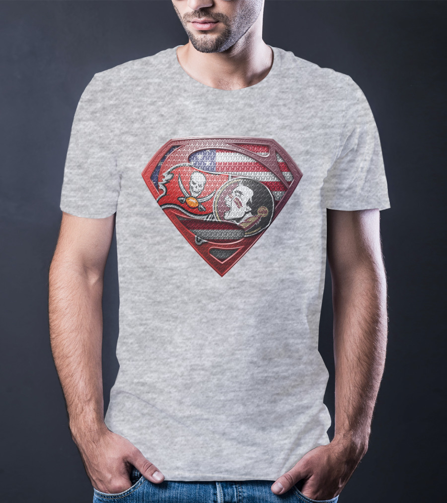 Superhero Skull Bat Shield With American Flag Elements T-Shirt