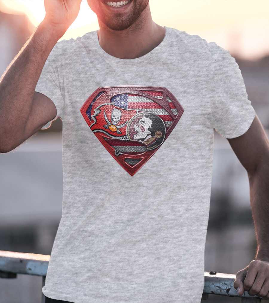 Superhero Skull Bat Shield With American Flag Elements T-Shirt