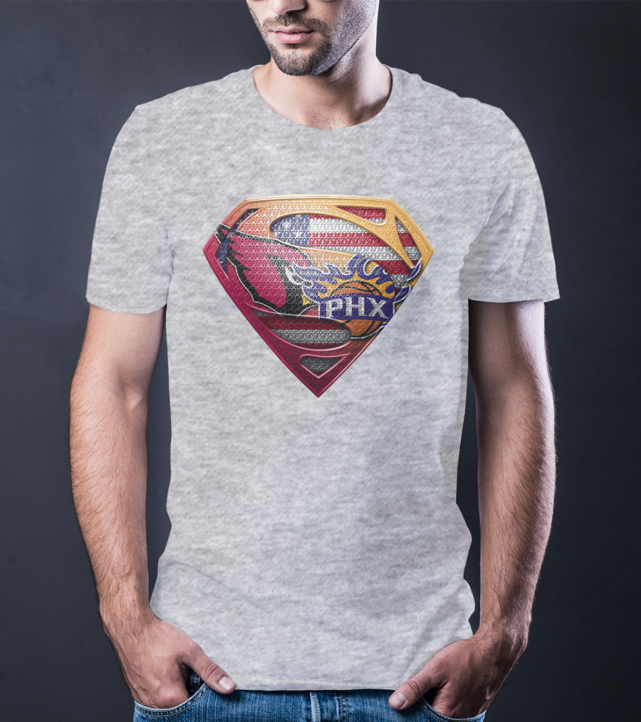 Superman Phx Suns Basketball Shield T-Shirt