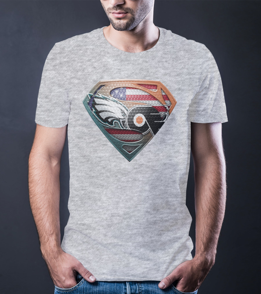 American Flag Eagles Flyers Shield T-Shirt