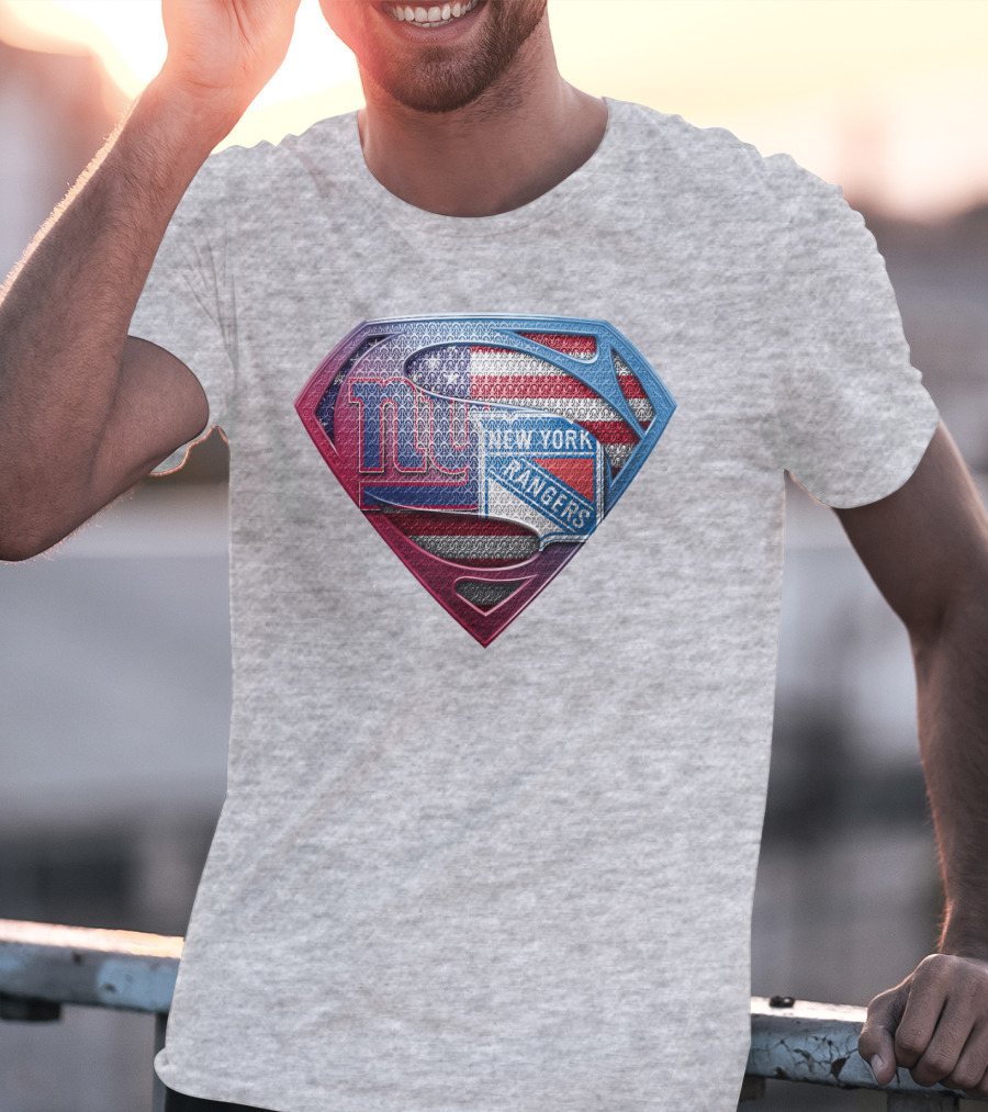 New York Giants Rangers American Flag Super T-Shirt