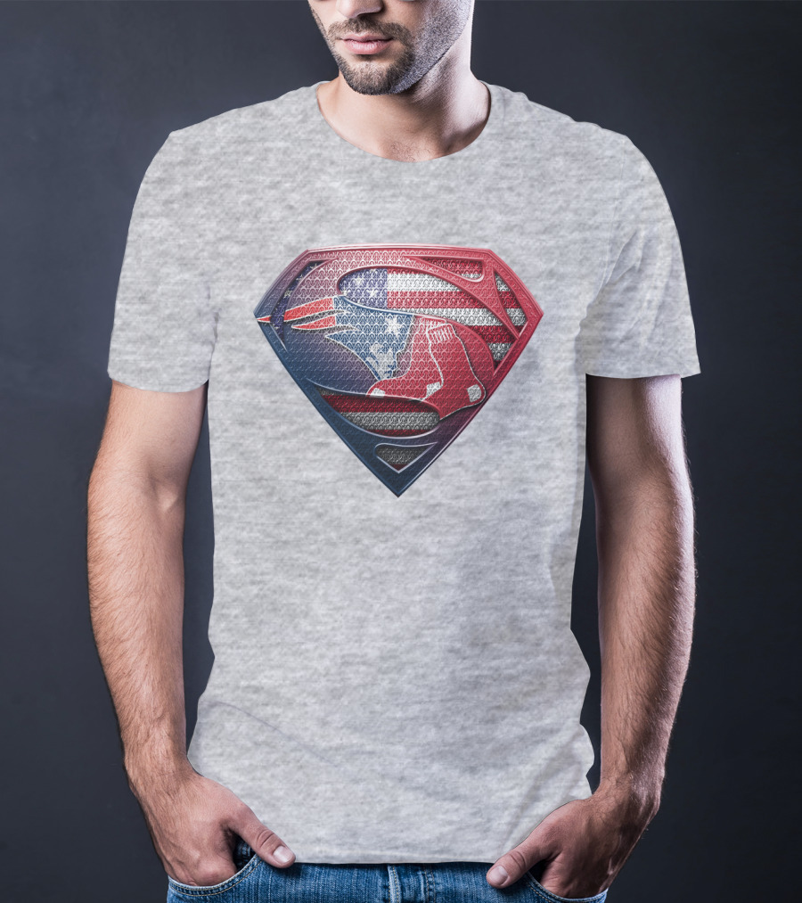 Superman Red Sox American Flag Tribute T-Shirt