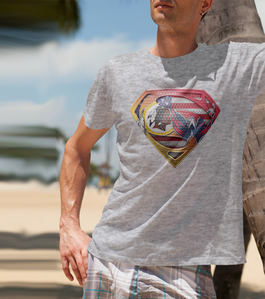 Superman Washington Sports Teams Mashup T-Shirt