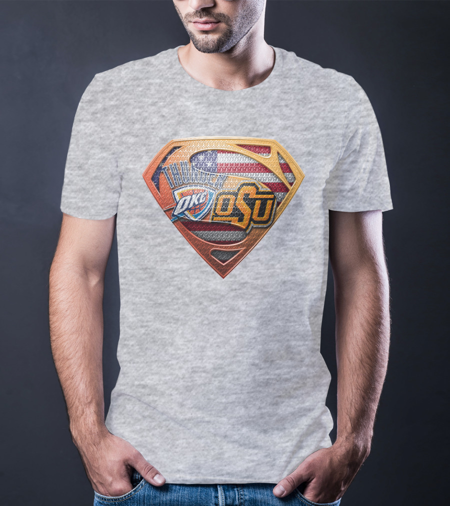 Okc Thunder Osu American Shield T-Shirt