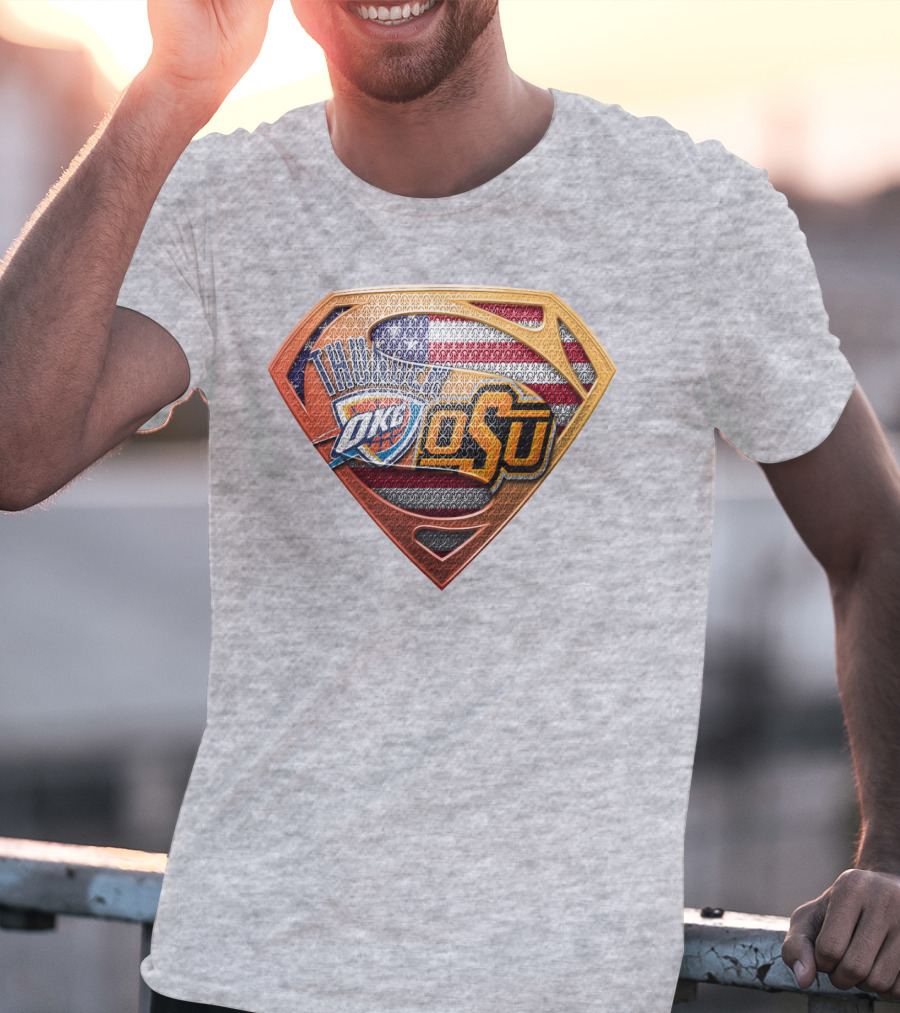 Okc Thunder Osu American Shield T-Shirt