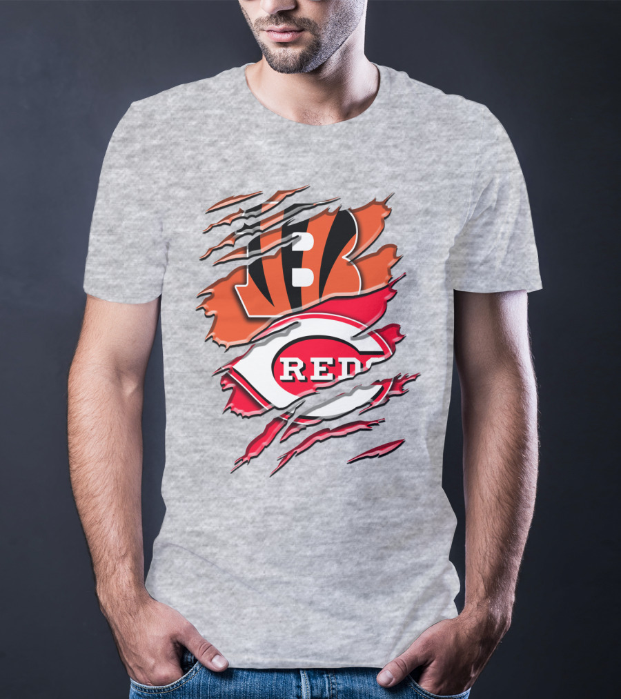Bengals Reds Ripped Claw T-Shirt