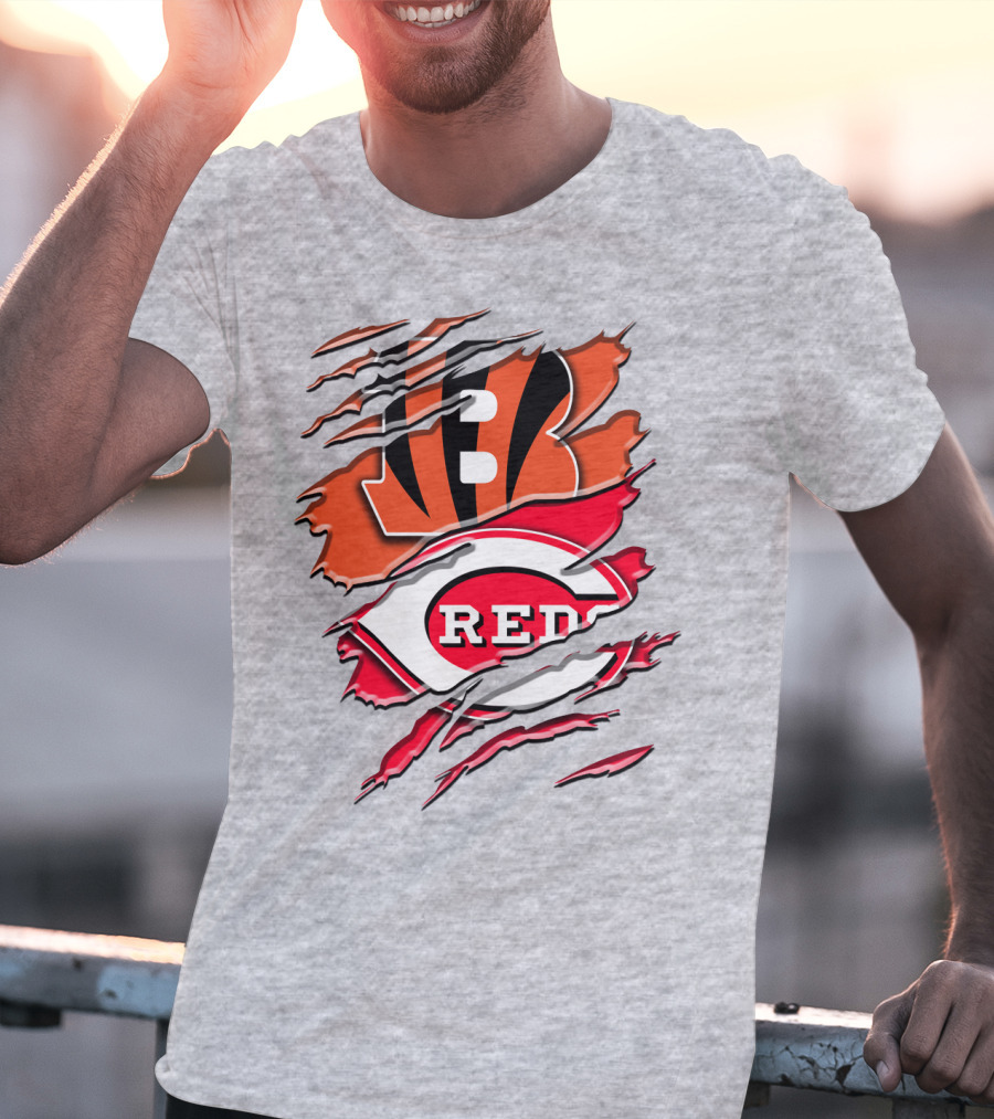Bengals Reds Ripped Claw T-Shirt