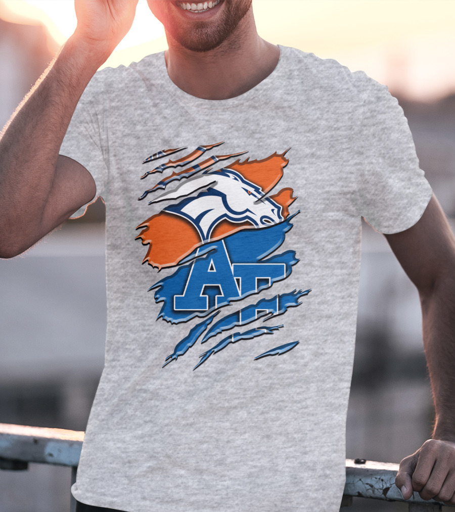Denver Broncos And Air Force Falcons Logo Mashup Rah 015 T-Shirt