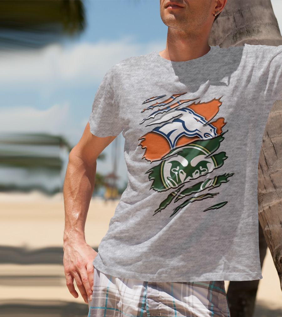 Denver Broncos Colorado State Rams T-Shirt
