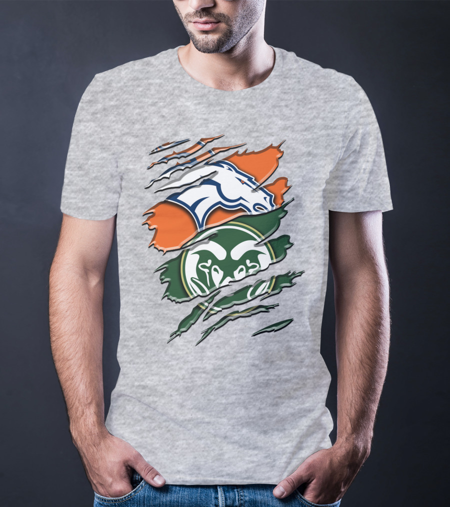 Denver Broncos Colorado State Rams T-Shirt