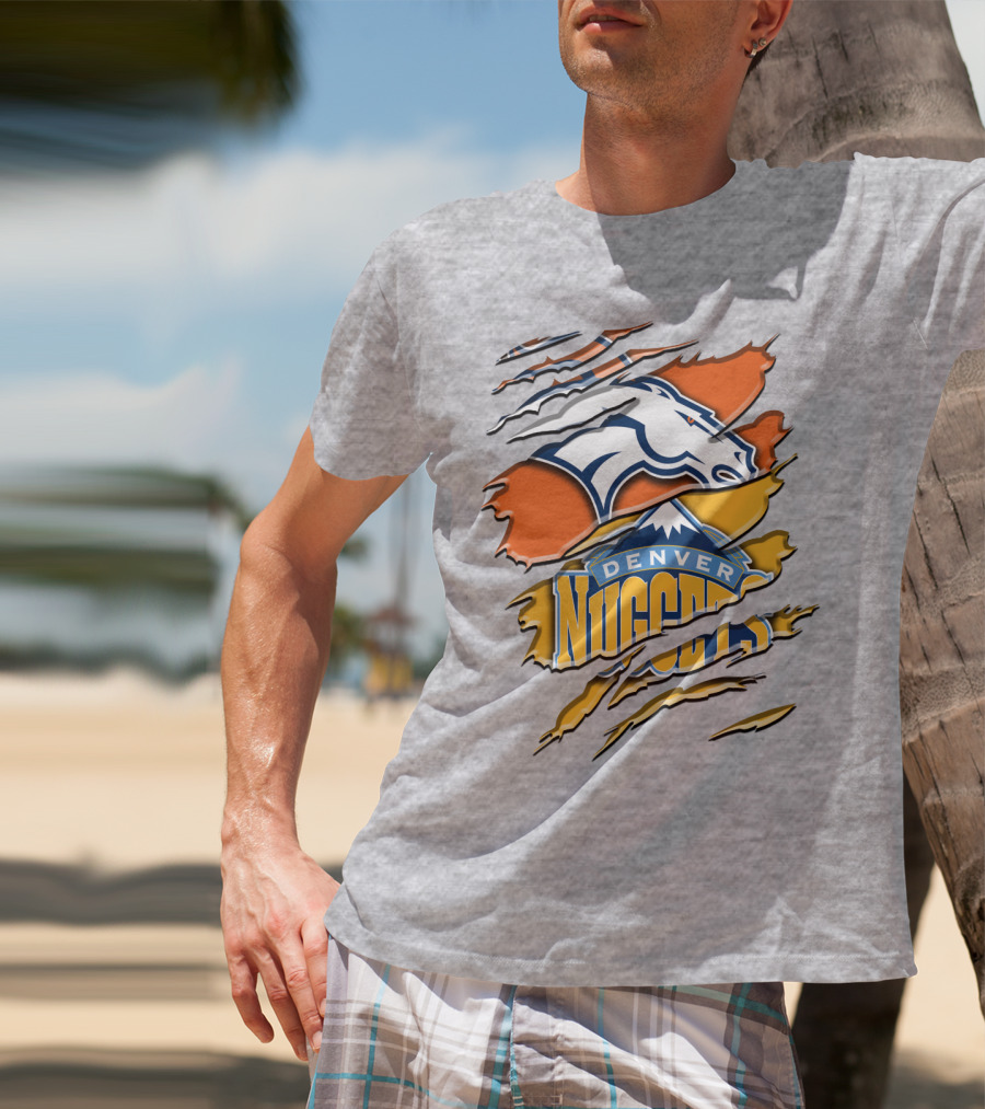 Denver Broncos And Nuggets Fan Crossover Rah 020 T-Shirt
