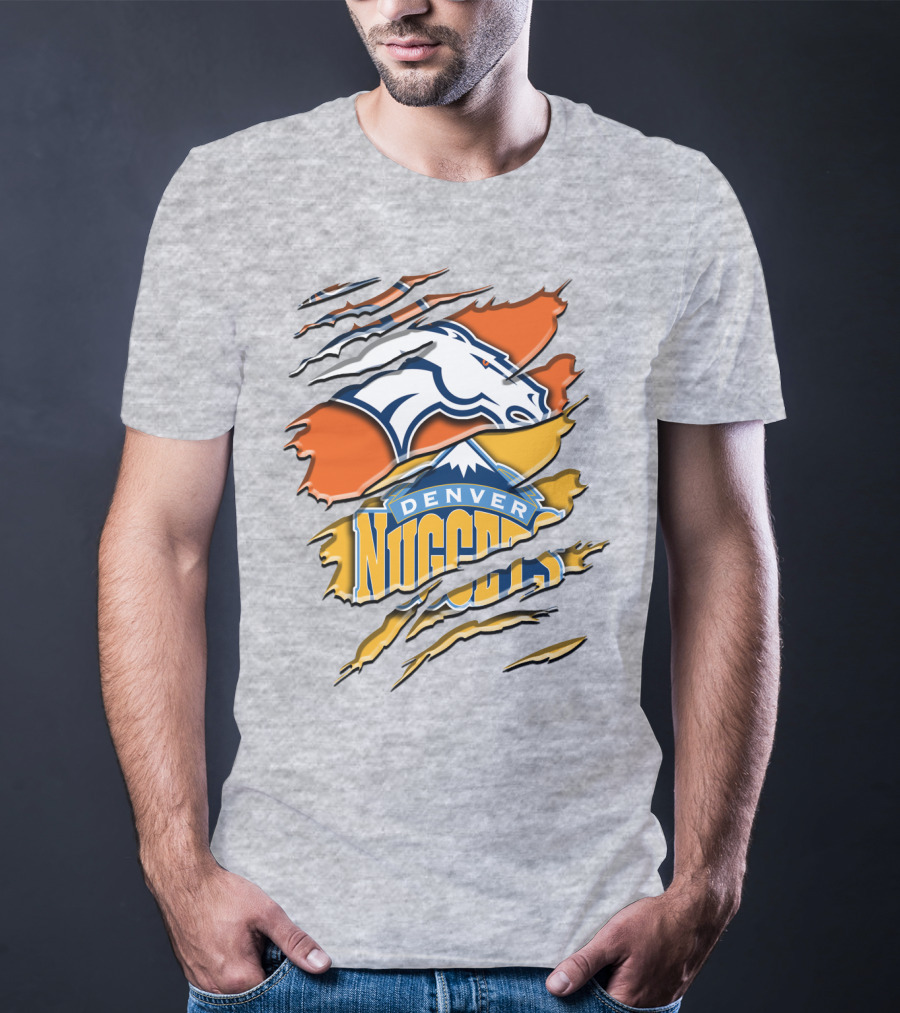 Denver Broncos And Nuggets Fan Crossover Rah 020 T-Shirt