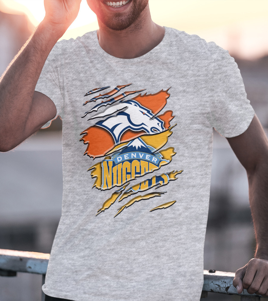 Denver Broncos And Nuggets Fan Crossover Rah 020 T-Shirt