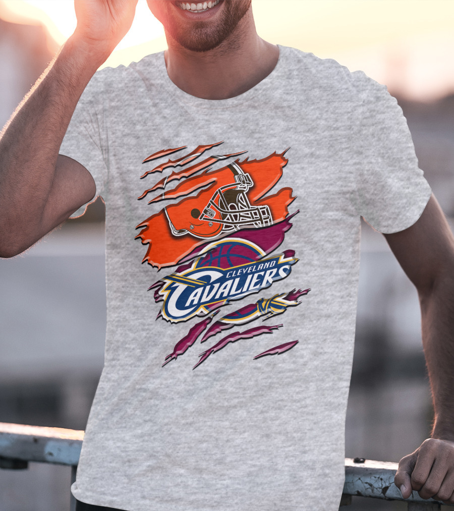 Cleveland Cavaliers Browns Helmet Rah T-Shirt