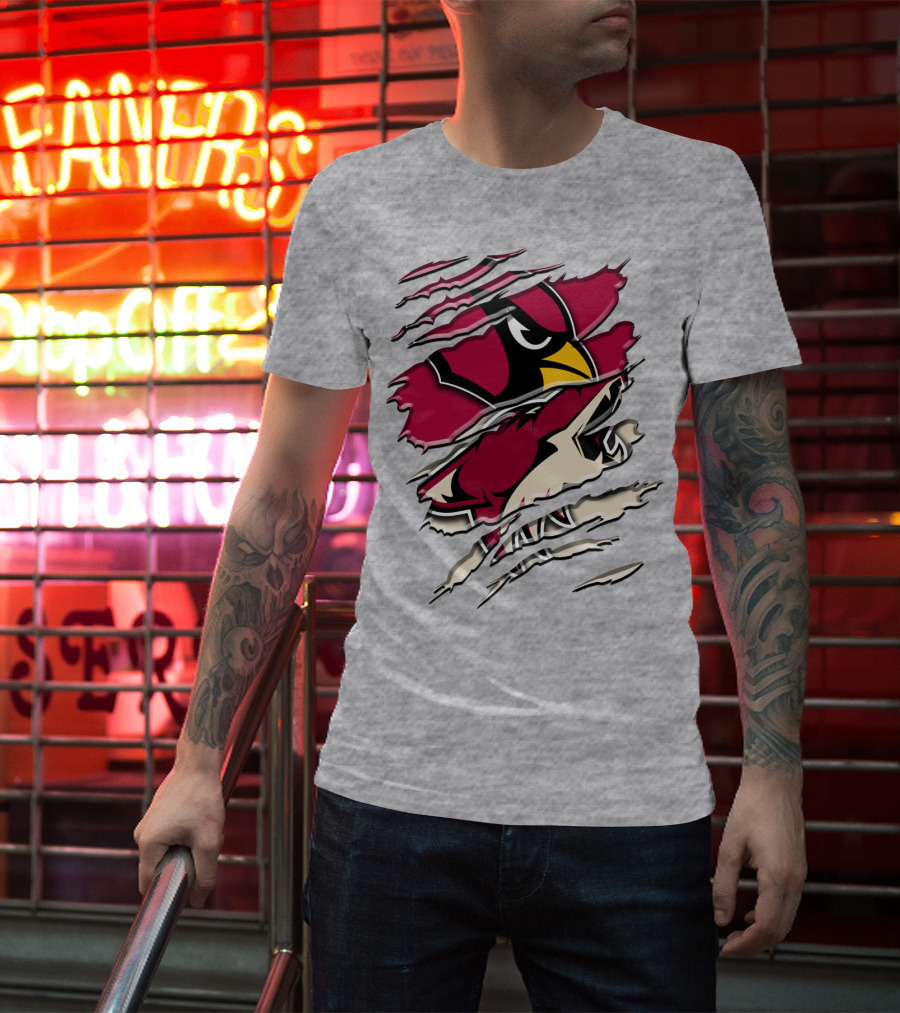 Arizona Cardinals Ripped Design Rah 028 T-Shirt