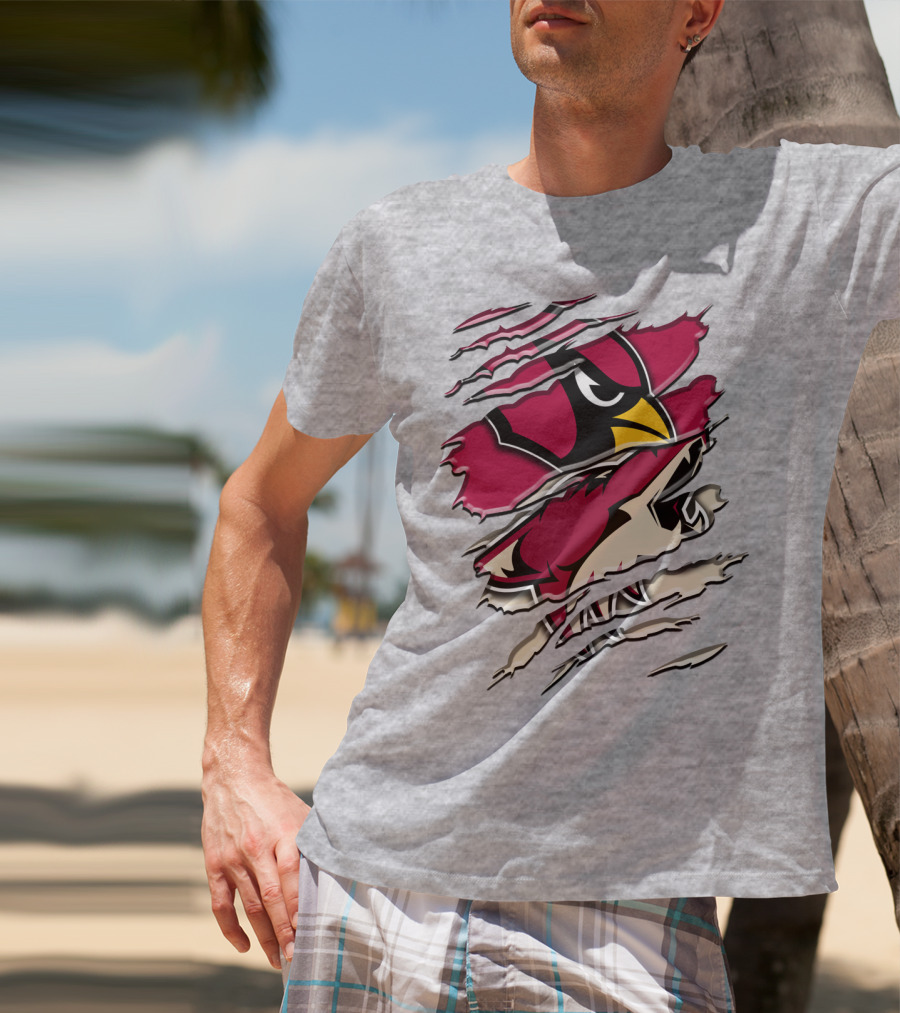 Arizona Cardinals Ripped Design Rah 028 T-Shirt