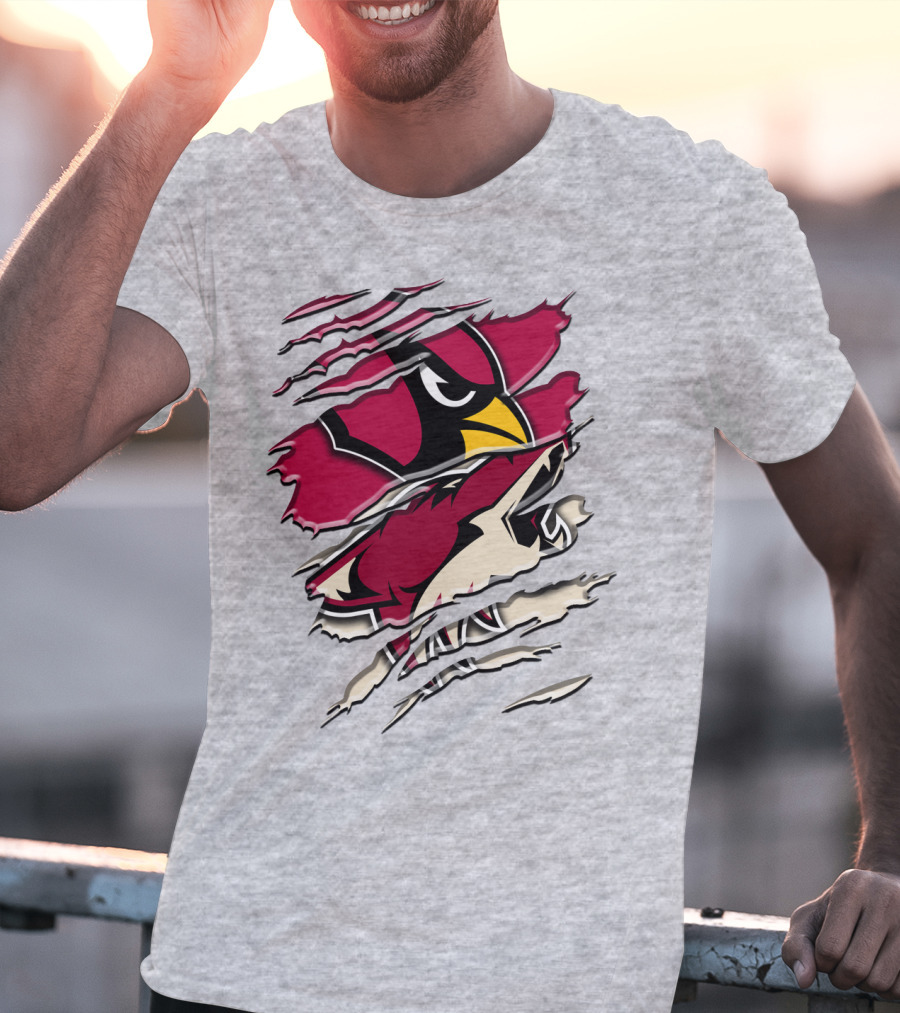 Arizona Cardinals Ripped Design Rah 028 T-Shirt