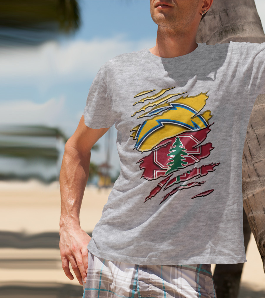 Los Angeles Chargers And Stanford Cardinal Rah 034 T-Shirt