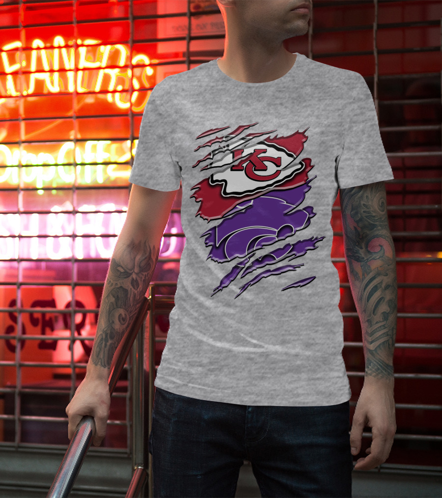 Kansas City Chiefs K-State Wildcats Fan Gear Rah 038 T-Shirt