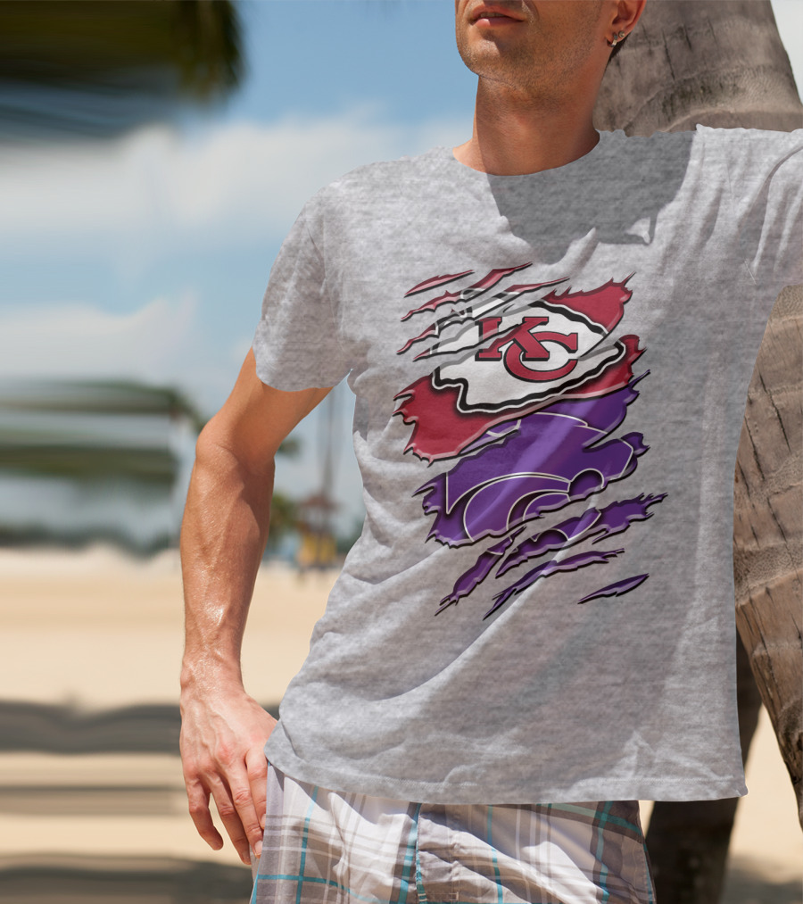 Kansas City Chiefs K-State Wildcats Fan Gear Rah 038 T-Shirt