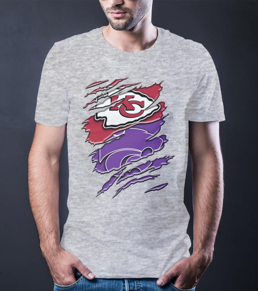 Kansas City Chiefs K-State Wildcats Fan Gear Rah 038 T-Shirt