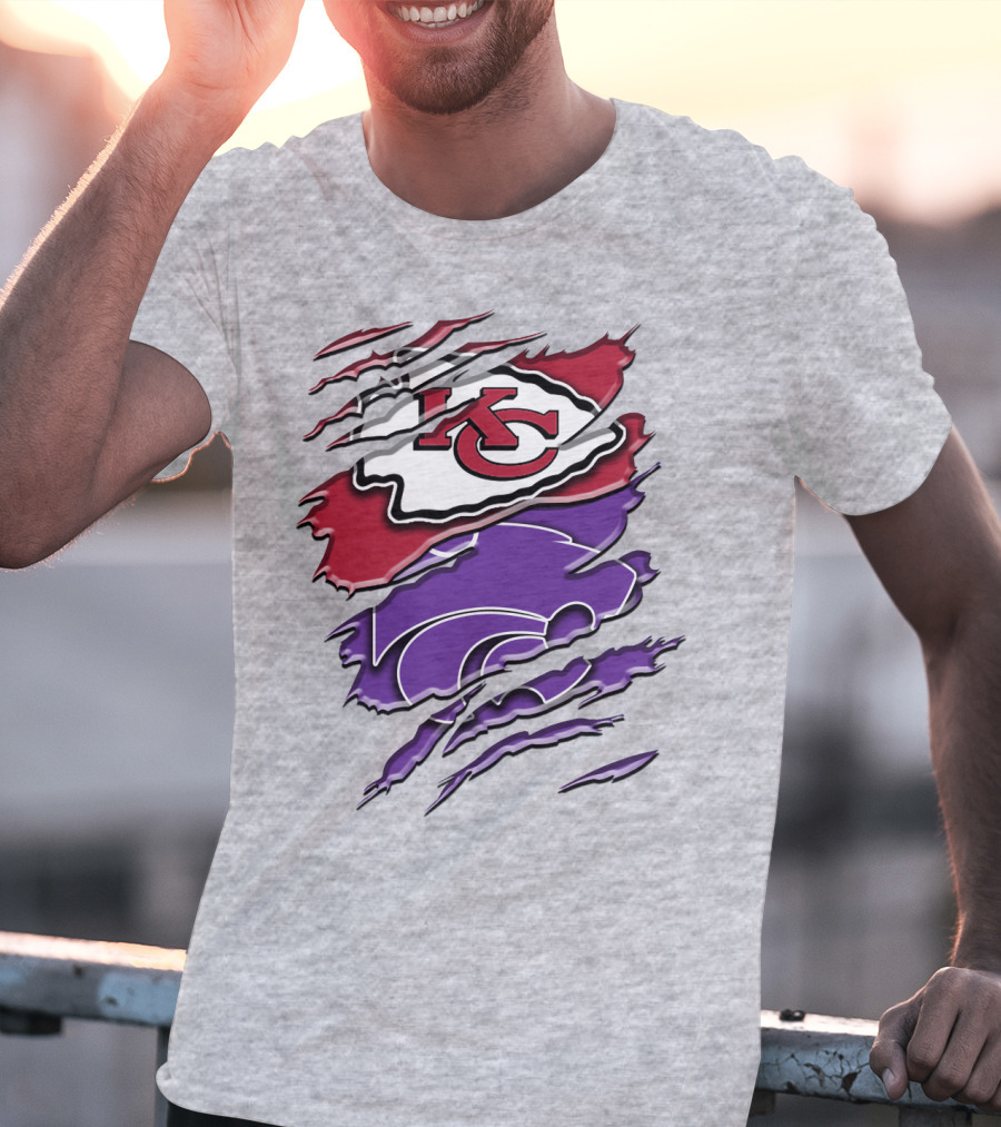Kansas City Chiefs K-State Wildcats Fan Gear Rah 038 T-Shirt