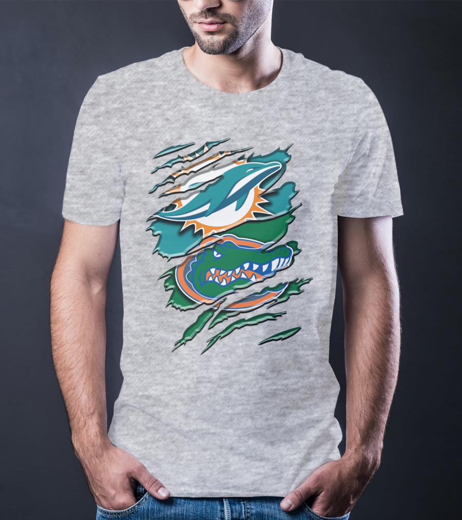 Rah Miami Dolphins Florida Gators Rip T-Shirt
