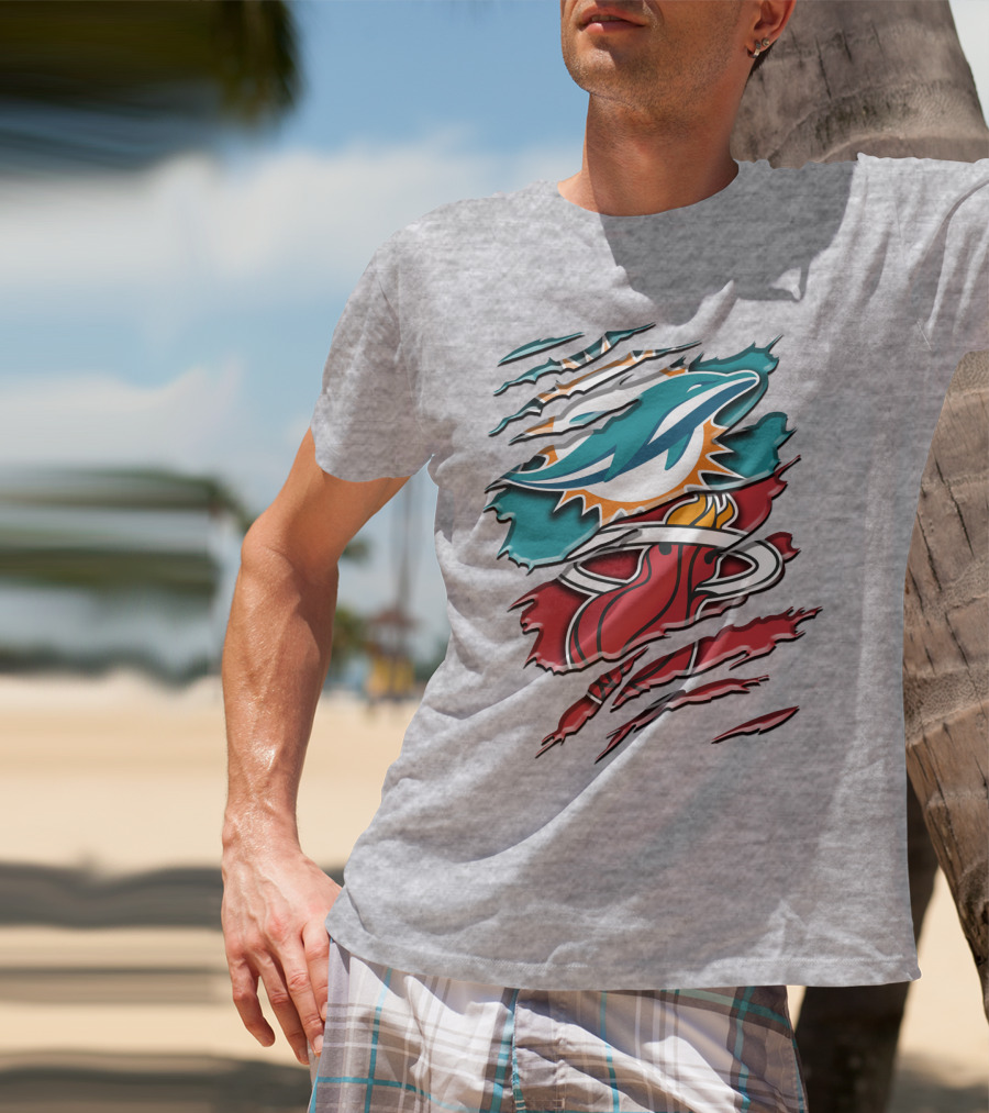 Miami Dolphins And Heat Rah 051 T-Shirt