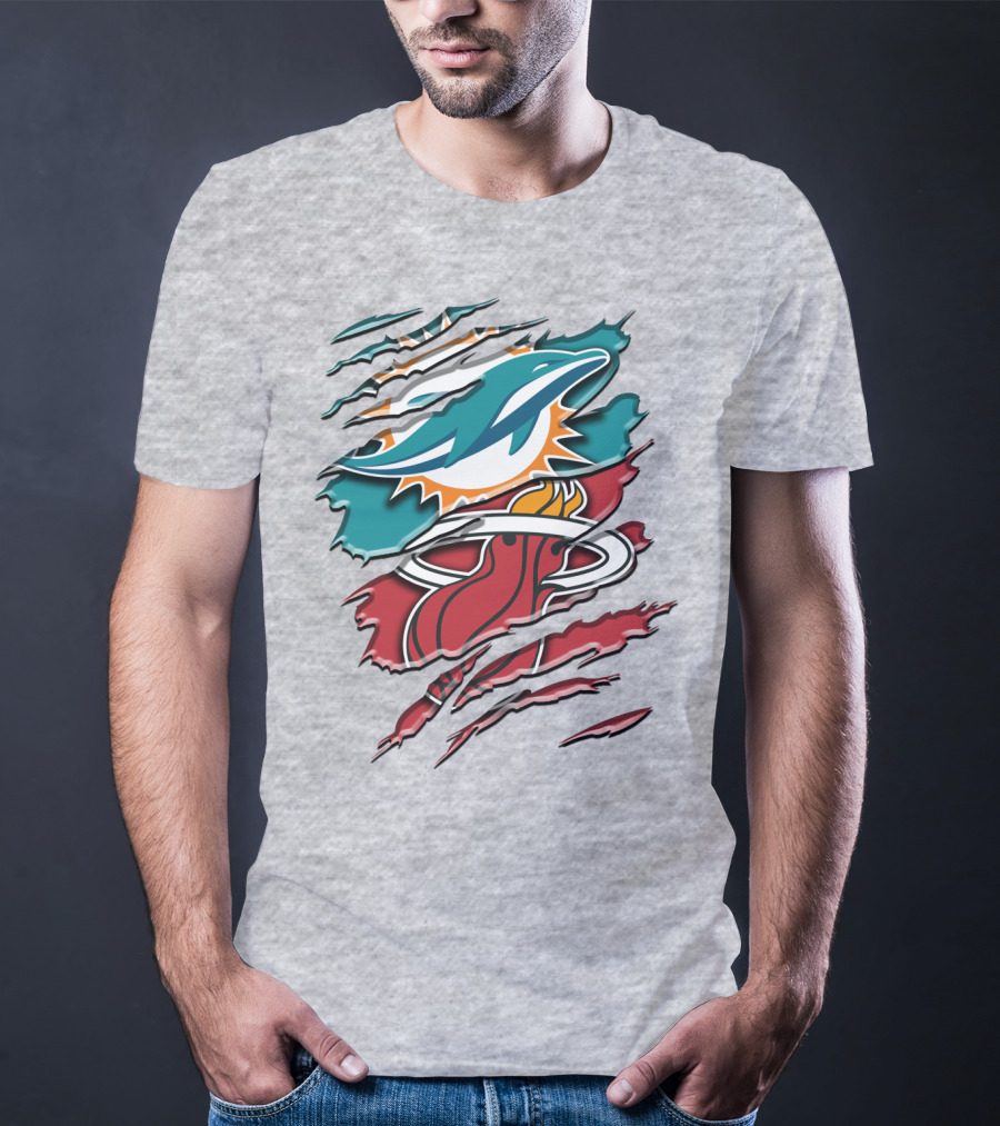 Miami Dolphins And Heat Rah 051 T-Shirt
