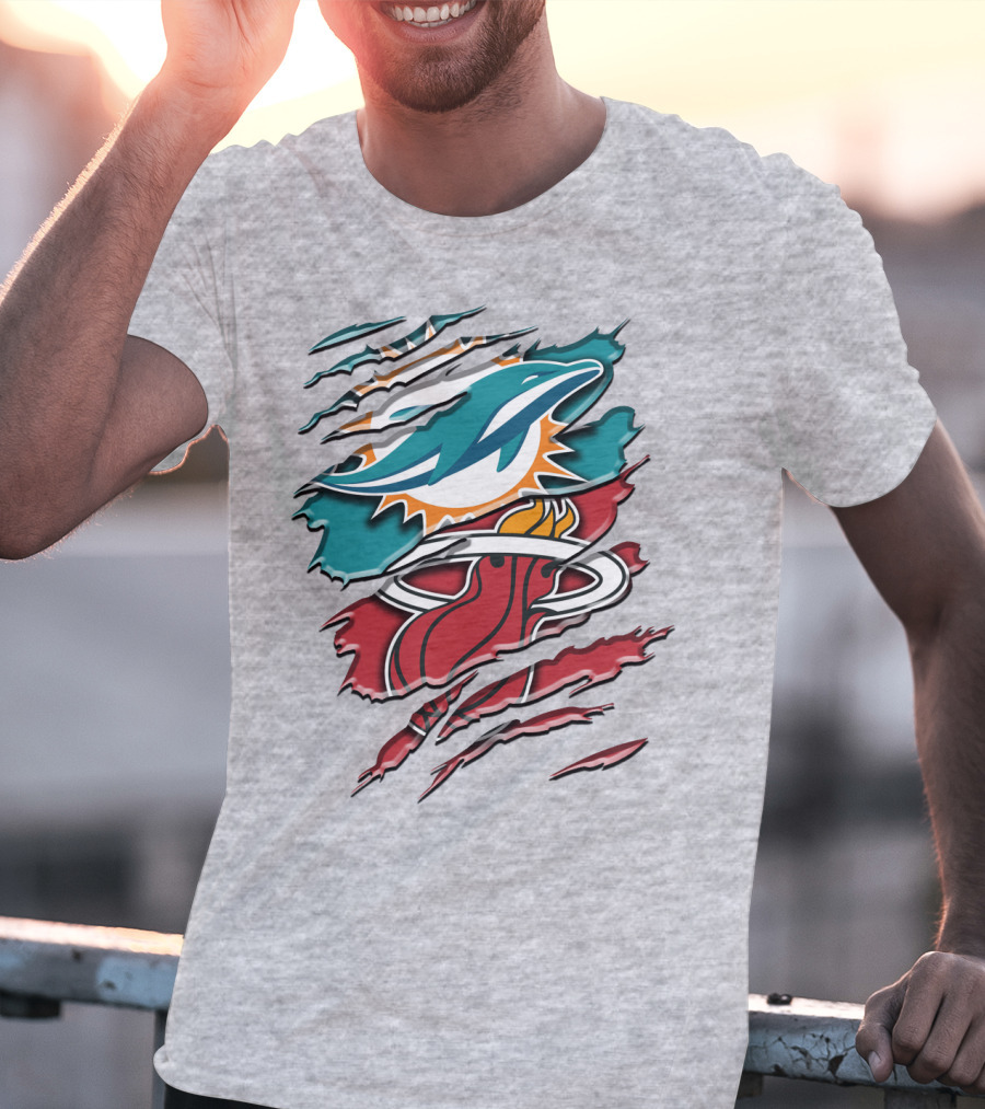 Miami Dolphins And Heat Rah 051 T-Shirt