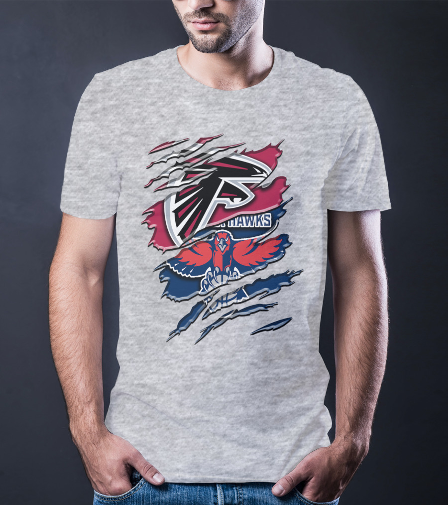 Atlanta Falcons And Hawks Logo Crossover Rah 060 T-Shirt