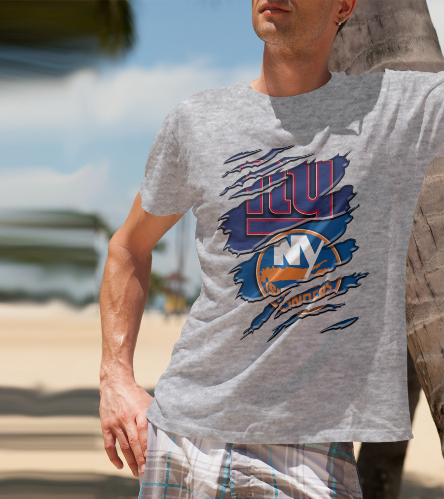 New York Giants Ny Islanders Crossover Rah 063 T-Shirt
