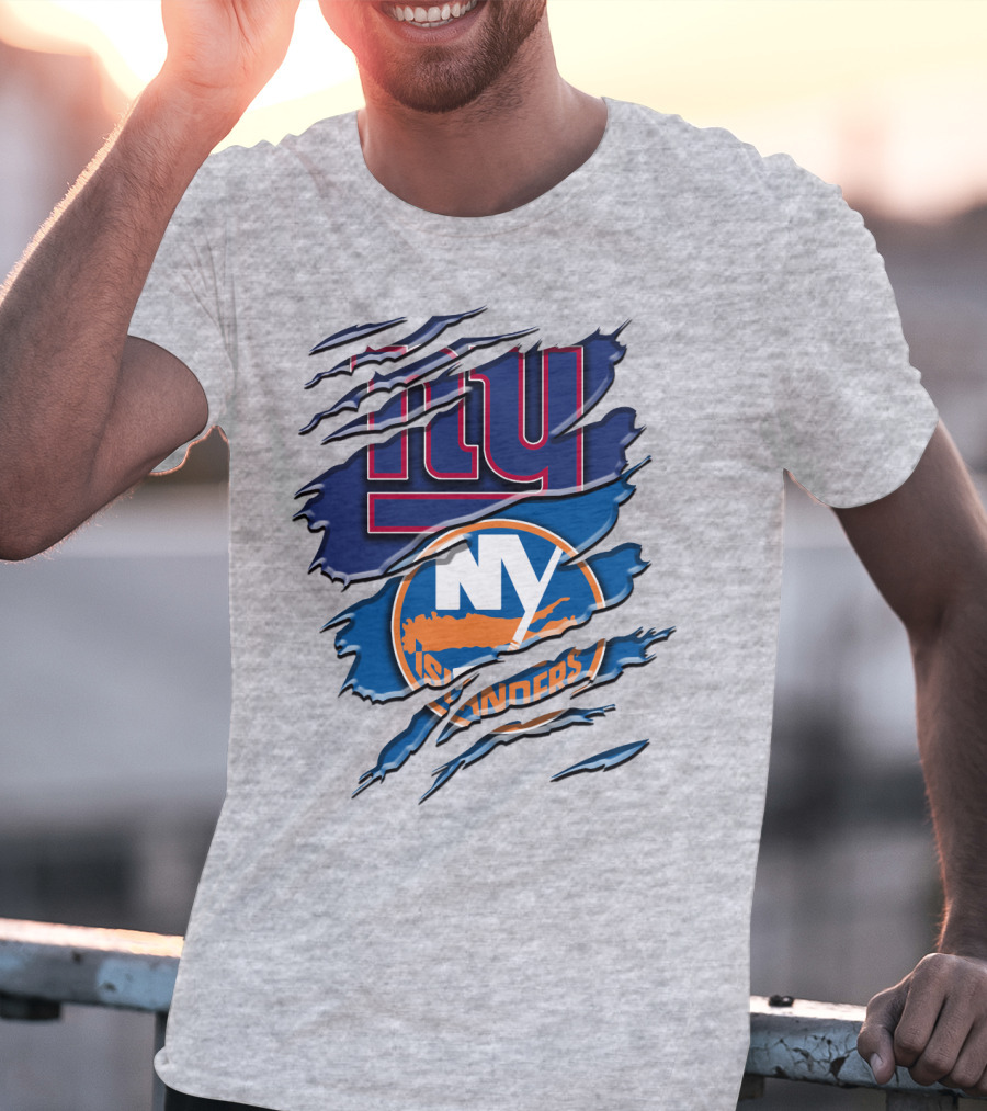 New York Giants Ny Islanders Crossover Rah 063 T-Shirt