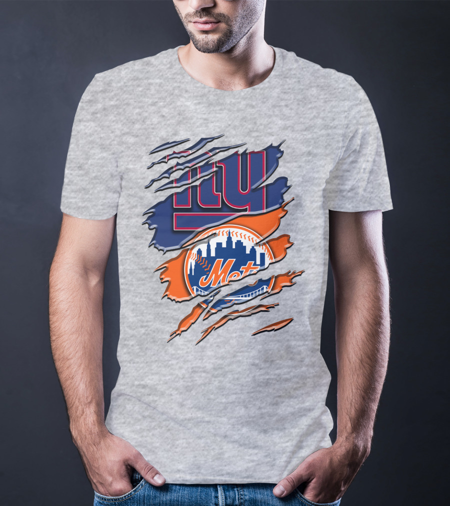 New York Giants Mets Logo Fusion T-Shirt