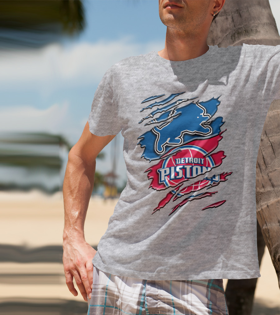 Detroit Pistons Rah 073 Lions Dual T-Shirt