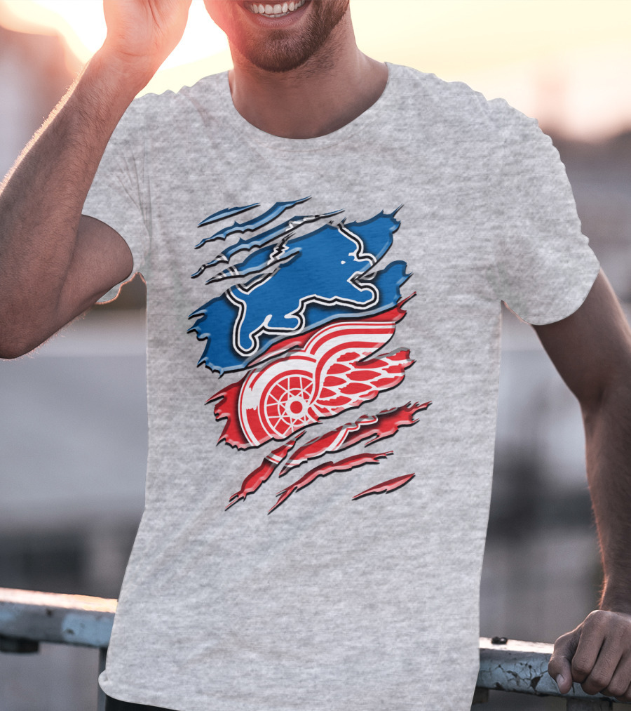 Detroit Red Wings Buffalo Sabres Vintage Mashup T-Shirt