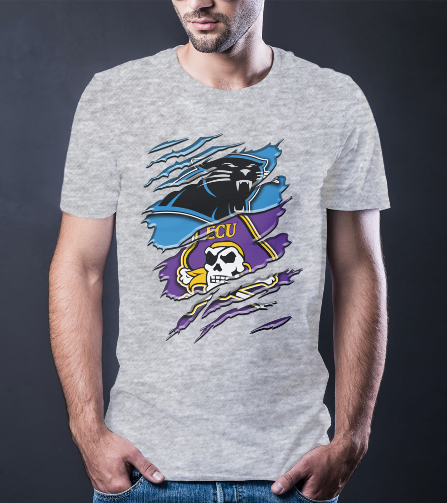 Carolina Panthers Ecu Pirates Rah T-Shirt