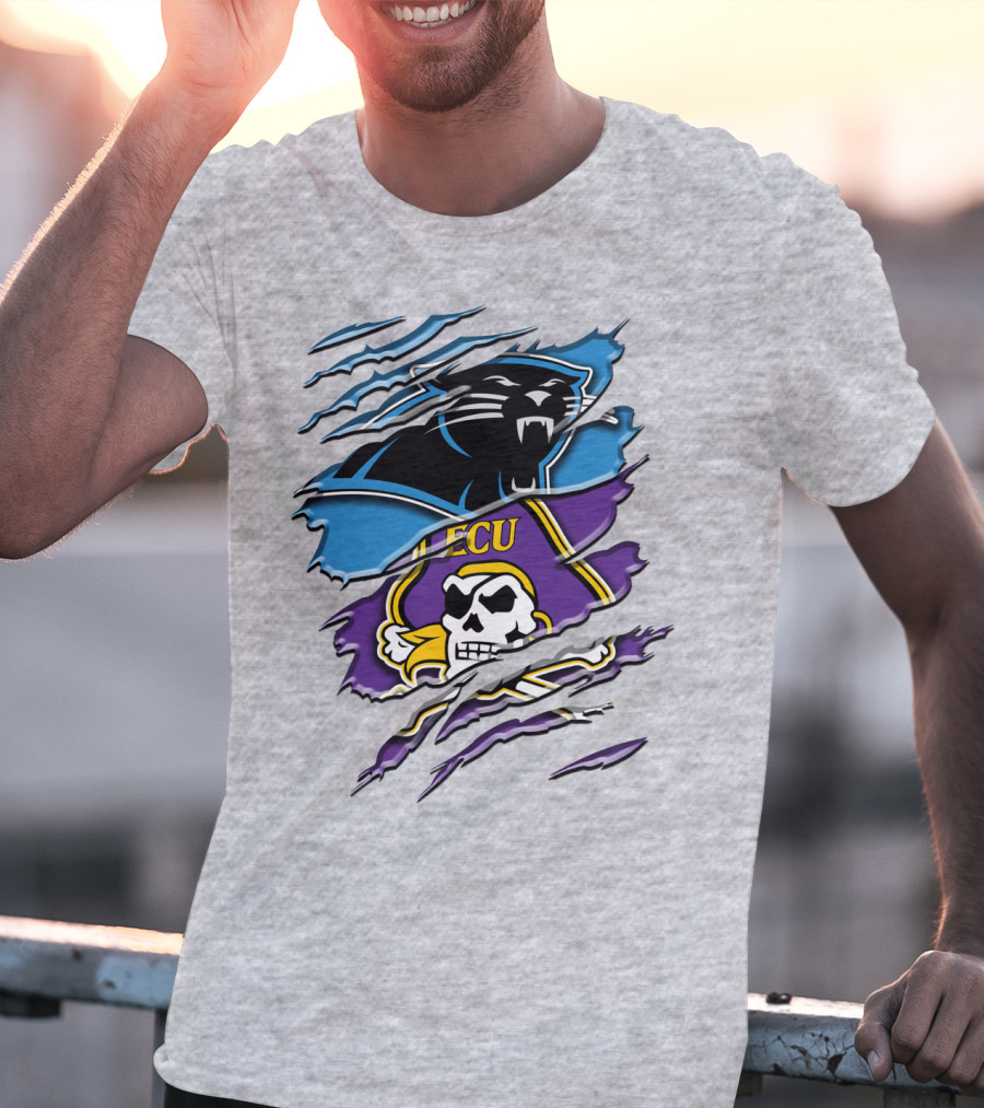 Carolina Panthers Ecu Pirates Rah T-Shirt