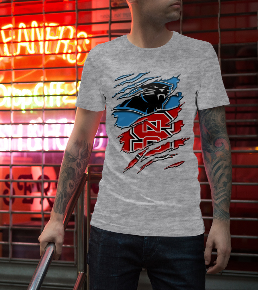 Panthers Nc State Wolfpack Claw Marks T-Shirt