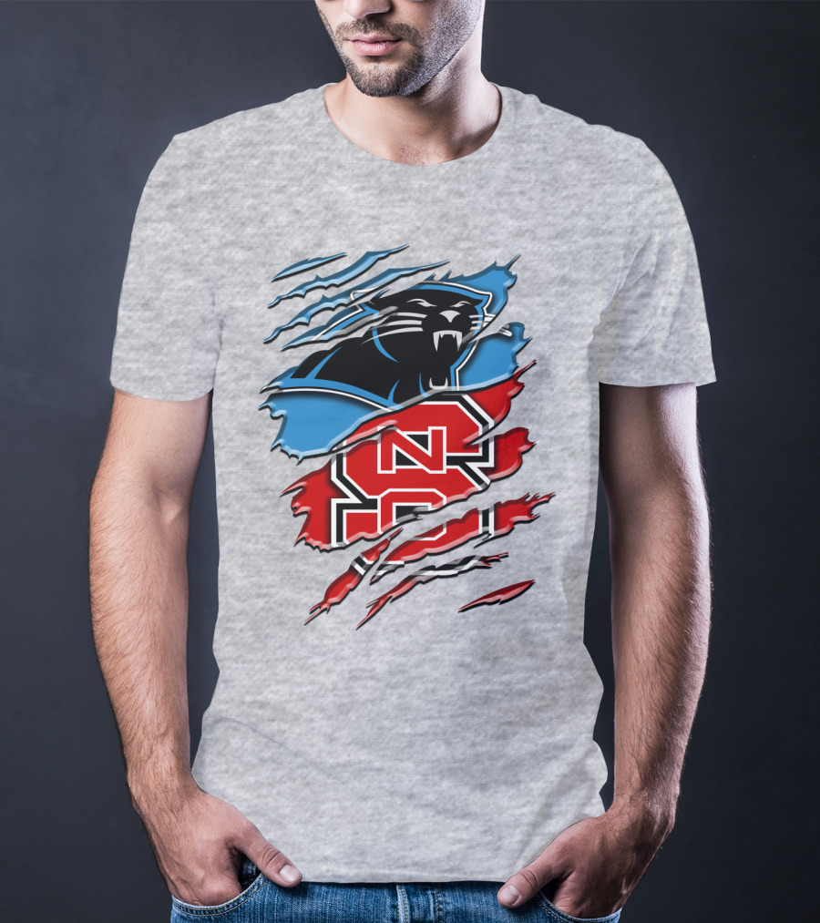 Panthers Nc State Wolfpack Claw Marks T-Shirt