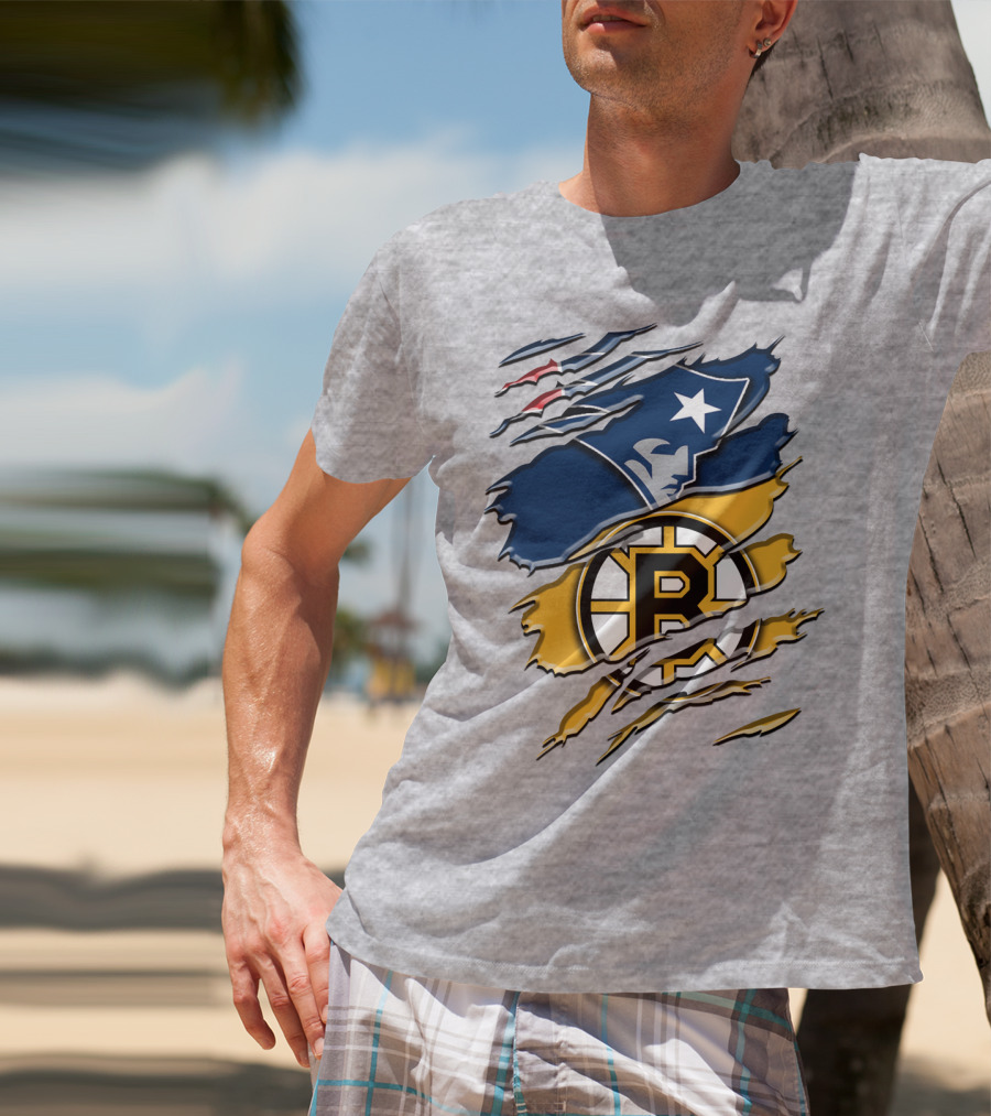 New England Patriots Boston Bruins Blend T-Shirt