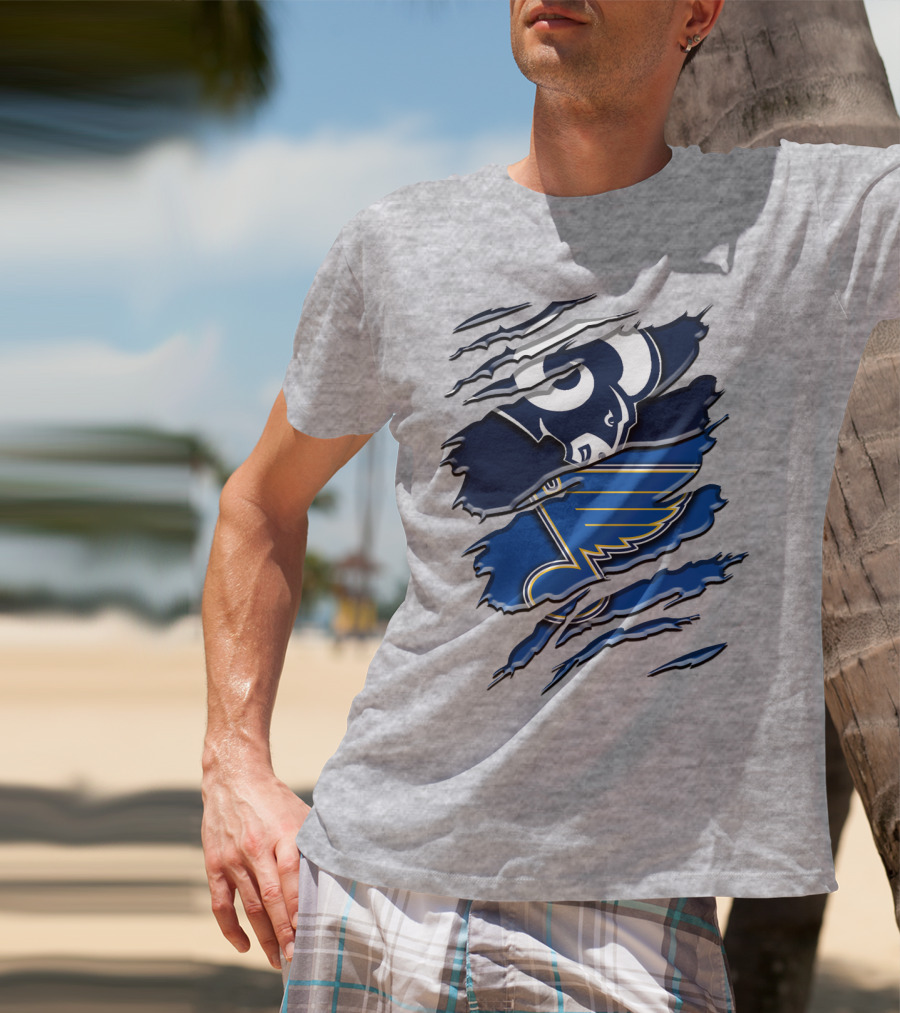 Rams And Blues Dual Logo Rah 099 T-Shirt