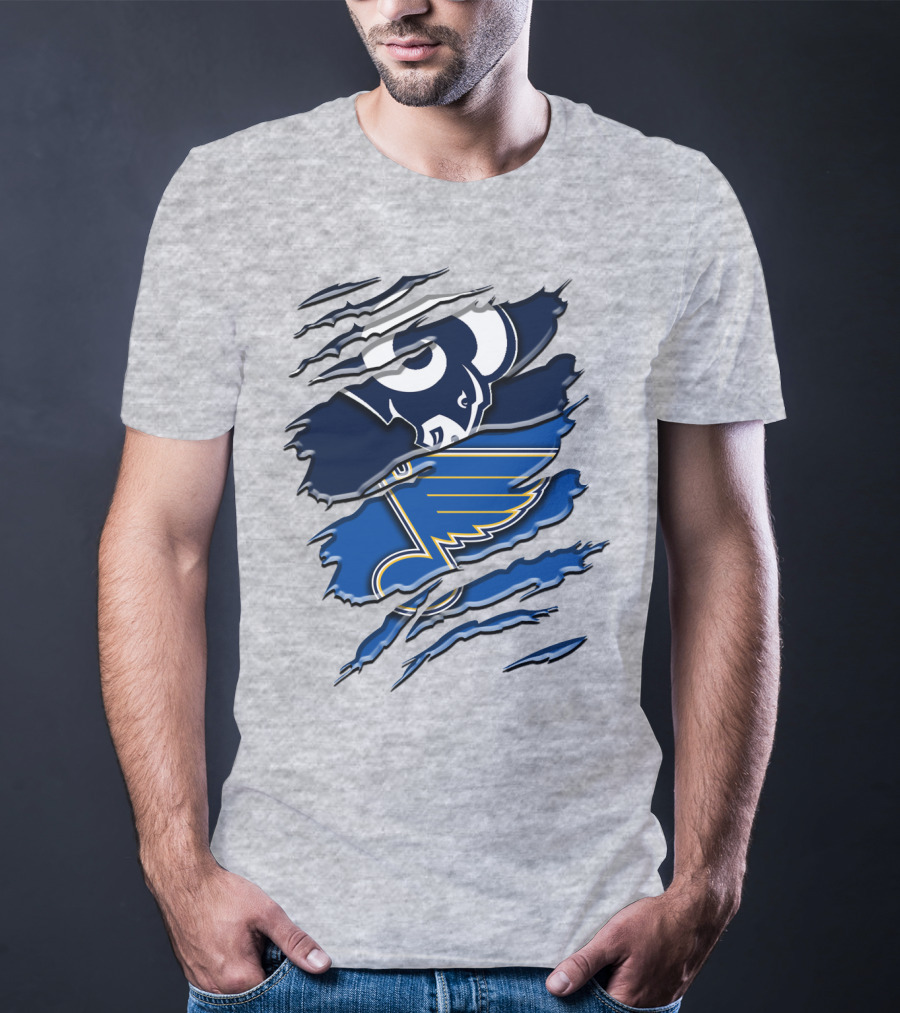 Rams And Blues Dual Logo Rah 099 T-Shirt