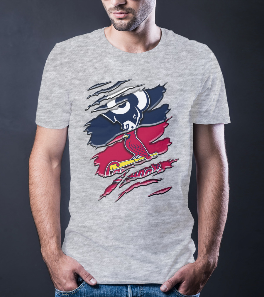 Rams Cardinals Fan Crossover T-Shirt