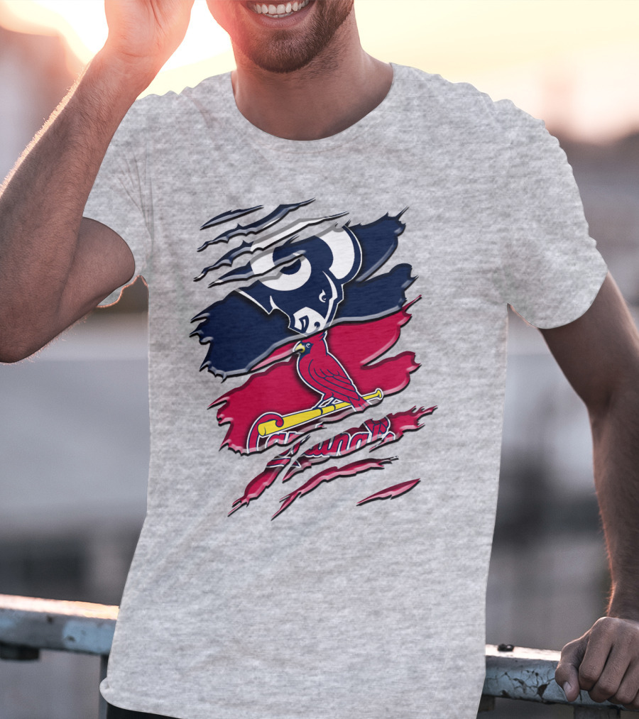 Rams Cardinals Fan Crossover T-Shirt