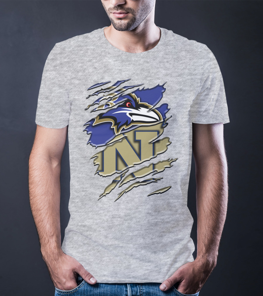 Baltimore Ravens Navy Midshipmen Rah 103 T-Shirt